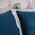thumbnail image 3 of DriftAway Boho Throw Pillow Covers Modern Farmhouse Decorative Home Cushion for Bed Sofa or Bench 2 Pieces 18"L x 18"W Plus 1.5" Linen Blend Flange Peacock Blue, 3 of 7
