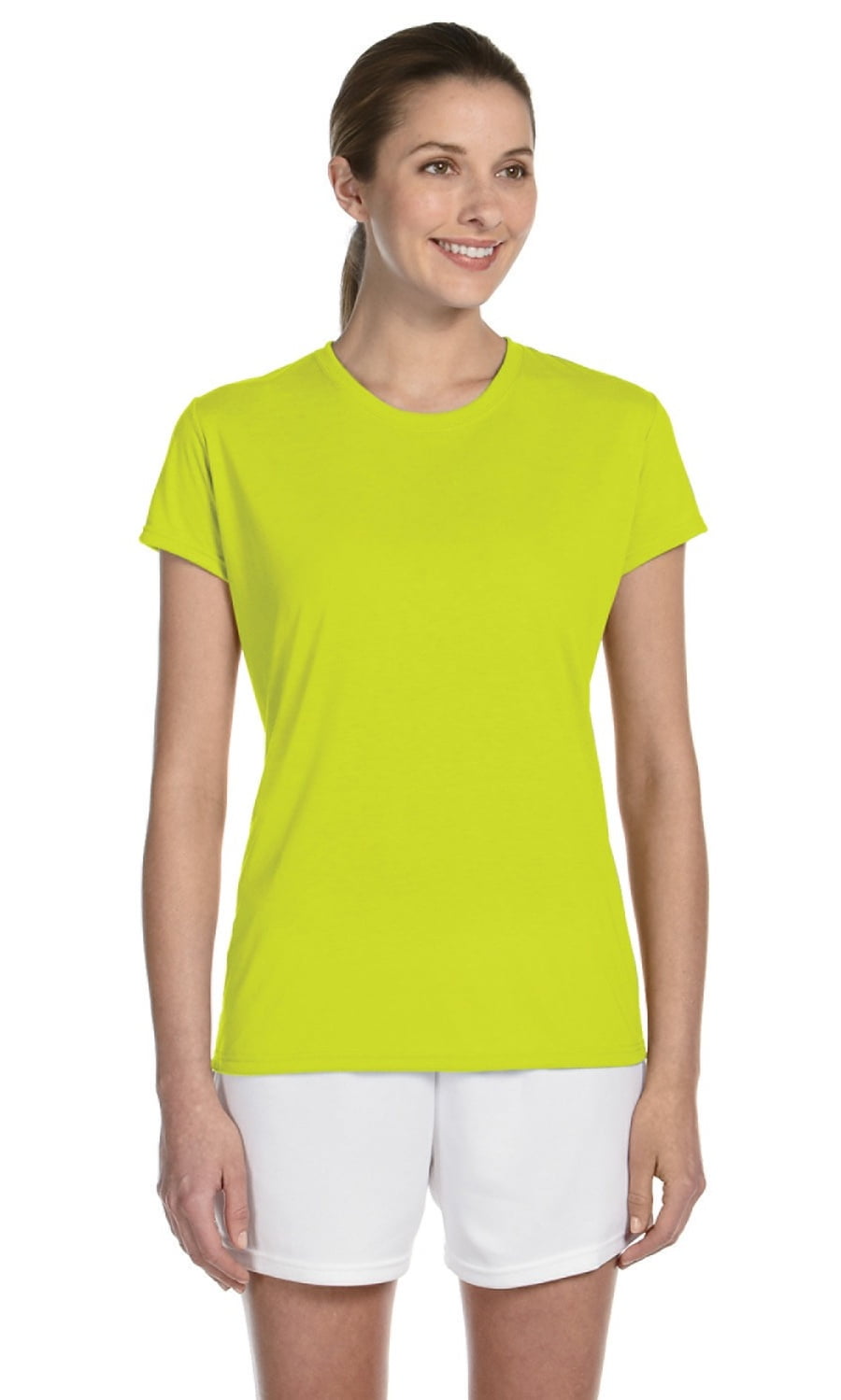 Gildan The Gildan Ladies Performance 5 oz TShirt SAFETY GREEN S