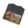 thumbnail image 4 of Cowgirl Boots & Hat I Cross My Heart Western Country Cowboys Unisex T-Shirt, 4 of 4