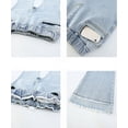 thumbnail image 4 of CAIVO Girls Flared Jeans With Hem Autumn Fashion Denim Pants For Big Kids And Teenagers Soft Comfortable Stretchable Trousers Casual Wear Trendy Solid Color Slacks, 4 of 9