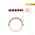thumbnail image 5 of ANGARA Natural Floating Round 1.35 ct Ruby Semi Eternity Wedding Ring in 14K Rose Gold for Women (Size-3mm) | July Birthstone, Birthday, Anniversary, Jewelry Gift for Women | Natural Ruby Ring, 5 of 9