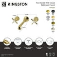 thumbnail image 4 of Kingston Brass KS7122ZX Millennium Double-Handle 3-Hole Wall Mount Bathroom Faucet in Polished Brass, 4 of 5