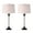 Black / Clear, variant on JONATHAN Y Mason 30" Glass and Metal LED Table Lamp, Black/Clear (Set of 2), JYL1008A-SET2