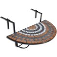 thumbnail image 2 of vidaXL Hanging Balcony Table Terracotta and White Mosaic, 2 of 5