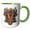 Green/White, variant on 3drose, Steampunk Monogram Initial Y, 11oz Two-tone Red Mug