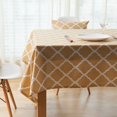 thumbnail image 4 of Diamond Pattern Square Tablecloths Cotton Linen Geometric Tablecloth Table Covers for Kitchen Dining Tables Restaurant Decoration (Yellow, 55"x55"), 4 of 7