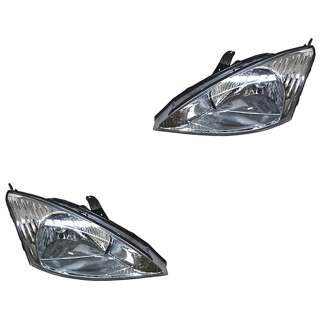 Par de Faros Focus 2000 A 2004 Ford Fondo crom TYC .