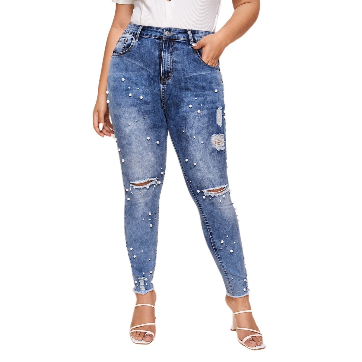 high waist maong pants