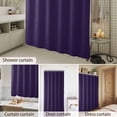thumbnail image 4 of Bathroom Shower Curtain Dark Purple Monochrome Art Waterproof Shower Curtains with Hooks, Minimalist Solid Color Bath Curtains Bathtub Curtain Home Decor 72x72in, 4 of 9