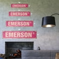 thumbnail image 2 of EMERSON Vintage Aluminum Street Sign Childrens Name Room Metal Sign rustic metal tin | Indoor/Outdoor |  30" Wide, 2 of 4
