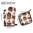 thumbnail image 2 of Yayeee Oven Mitts and Pot Holder Set of 2 Heat Resistant Kitchen Gloves Baking Hot Pad, White Sweet Cakes, 2 of 5