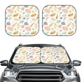 thumbnail image 2 of Windshield Sun Shade, Conch Shells Print No.9054 Foldable Car Sun Shade Windshield For Front, 2 Pieces, 2 of 4