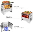 thumbnail image 1 of Gril Barbecue en Acier Inoxydable Portable Pliable Lavable Réutilisable Grils Amovibles Extérieur Cour Arrière Fin de Semaine Outils de Grillade Filet de Gril Droit, 1 of 9
