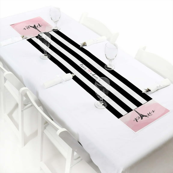 Big Dot of Happiness Paris, Ooh La La - Petite Paris Themed Party Paper Table Runner - 12 x 60 inches