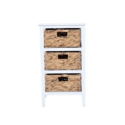 Hometrends Three Drawer Basket Storage Tower