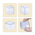 thumbnail image 4 of Flyshop Flexible PVC Leg Tips Square Chair Leg Caps Furniture Floor Protectors, 1-1/2" x 1-1/2", 38mm x 38mm, Transparent, 4PCS, 4 of 6