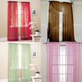 thumbnail image 4 of Glass Yarn Sheer Window Valance Curtain Pure Color Bedroom Home Wedding Decor, 4 of 9