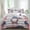 Red, White, Blue, Gray, variant on 250 Year American Anniversary Flag Set of 4 Bedding Quilt Covers, Grey Striped Gnomes Fireworks 4-Piece Bed Sheet Set with Extra Soft Bed Sheets Quilt Cover Pillowcase, Full