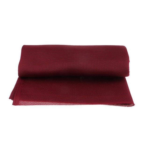 Tejido de malla Forro de malla Tejido de punto de malla fina Poliéster suave Resistente al desgarro, Vino rojo Hugo Tela de malla de tres capas
