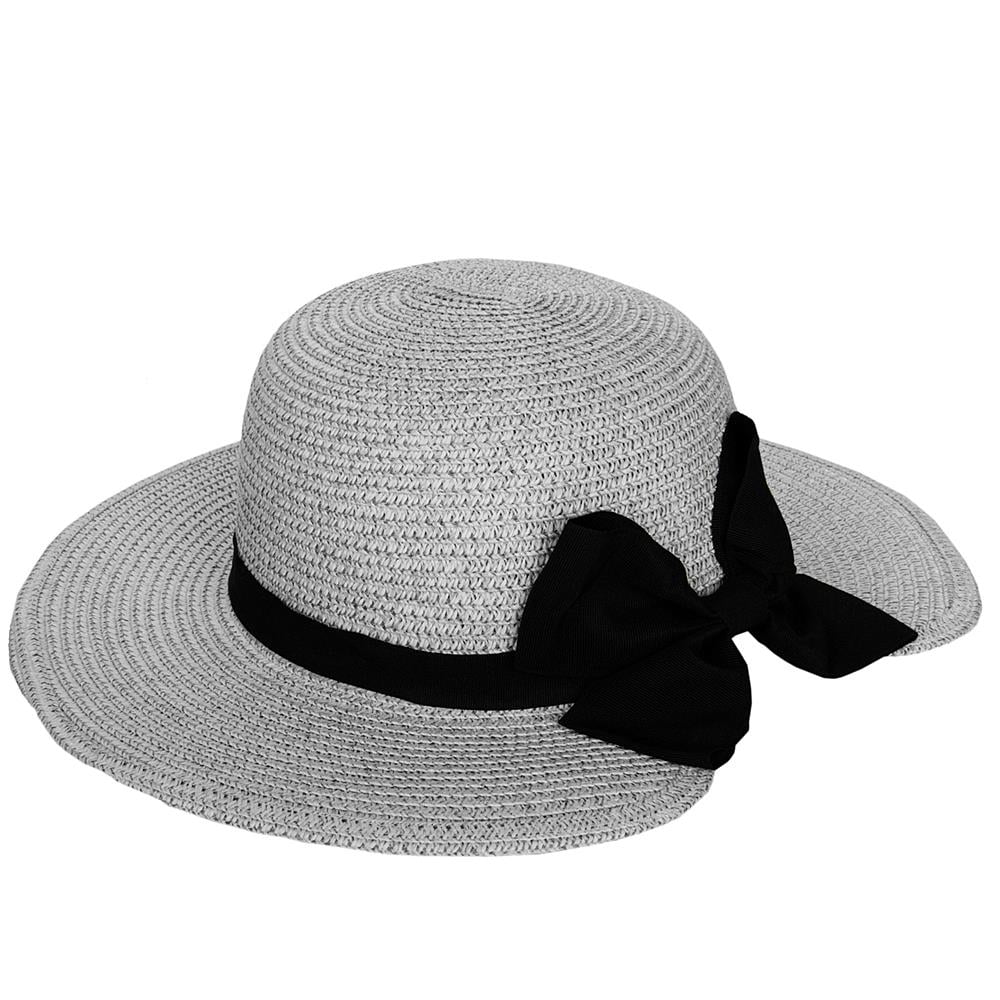Miss Anderson Women's Floppy Straw Sun Hat and Foam Flip Flop Sandals Set US Women's Shoe Sizes 7-10