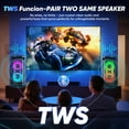 thumbnail image 5 of GCZ Party Bluetooth Speaker, 120W Loud Sound with Deep Bass for Outdoor Backyard Party, TWS Party Lights and Karaoke Effects, Microphone and Guitar Input, 5 of 11