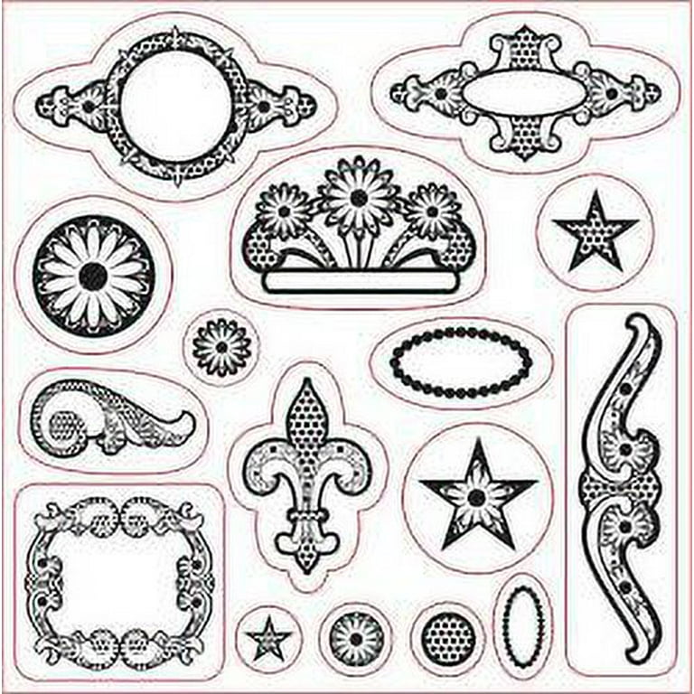 FISKARS LI'L DAVIS DESIGNS CLEAR CALENDAR STAMPS