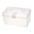 thumbnail image 1 of Boîte de Rangement Transparente Grande Capacité Organisateur Portable pour Bureau à Domicile, 1 of 7
