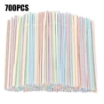thumbnail image 1 of 700pcs Disposable Plastic Colorful Straws Flexible Straws For Banquet Bar Drinks, 1 of 4