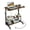 Brown, variant on Hassch Portable Desk with Power Outlet, Height Adjustable Computer Laptop Table with USB Ports, Rolling Table with 2 Shelves for Home Office, White