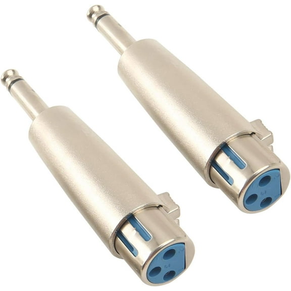 Professional 6.35mm 1/4 Inch Mono Male Plug to 3 Pin XLR Female Jack Stereo Audio Microphone Adapter Converter Connector