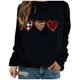 thumbnail image 2 of Puntoco - Sudadera informal con cuello redondo y estampado de corazón para el día de San Valentín para mujer Puntoco Puntoco-6104, 2 of 3