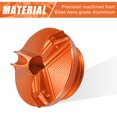 thumbnail image 3 of Unique Bargains Motorcycle Oil Filler Cap Oil Filler Plug Cover Orange for Yamaha YZF-R6S YZF-R6 FZ07 YZF-R3 YZF-R125 YZF-R1 FZ750 FZ600, 3 of 7