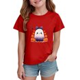 thumbnail image 2 of Enyan Kids Halloween Shirt Kid Cute Spooky Season Graphic Tees Short Sleeve Ghost T-Shirt Girl Halloween Shirt(Size 11-12 Years), 2 of 5