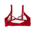 thumbnail image 4 of FINALGANG Women's Solid Color Sports Bikini Top Spaghetti Strap Push Up V Neck Stretchy Bathing Suit Top For Beach Swimming Wear Fashionable Swimwear, 4 of 4