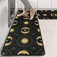 thumbnail image 2 of Kitchen Rugs Sets Of 2,Black Gold Sun Moon Pattern Anti Fatigue Kitchen Mat Rugs Non Slip Washable,Decorative Kitchen Floor Mats for Kitchen,Sink,Laundry,17"x47"+17"x47", 2 of 5