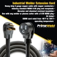thumbnail image 3 of Cable de extensión para soldador PRIMEWELD con clasificación lenta, 50 A, 250 V, calibre 6, 3 of 8