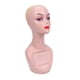 thumbnail image 2 of Cabeza de maniquí calva, ligera, suave, portátil, profesional, cosmetología, peluca facial color de piel, 2 of 9