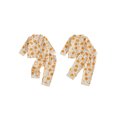 thumbnail image 2 of Cjfdfy Toddler Baby Girls Halloween Pajama Set Pumpkin Bow Print Button Down Long Sleeve Tops And Pants Infant Cute My First Halloween Holiday Sleepwear 1-6Y, 2 of 9