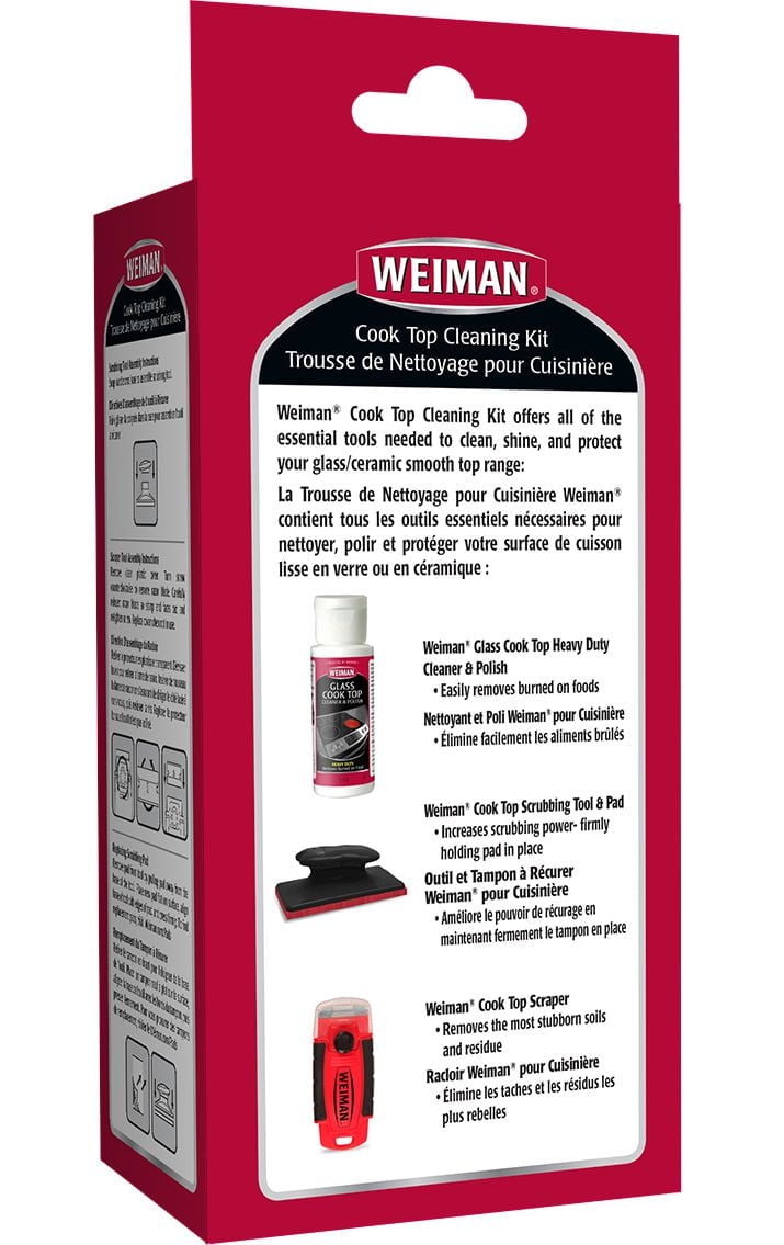Weiman Glass Cook Top Cleaning Kit, Clean Shine and Protect