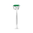 thumbnail image 5 of Angara Natural 0.6 Ct. Emerald with Diamond Classic Ring in 14K White Gold for Women (Ring Size: 11.5), 5 of 11