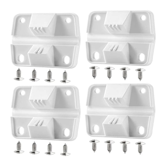 TAPDRA Cooler Hinge Replacement Kit 4 Plastic Hinges 16 Screws for Cooler Lid Repair Minimalist Style White Color