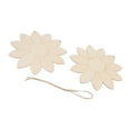 thumbnail image 5 of Flower Cutouts 2pcs Wooden Flower Cutouts DIY Lotus Shape Unfinished Wooden Cutouts Home Garden Wood Chip Decor Pendant with 2 Hemp Rope, 5 of 8