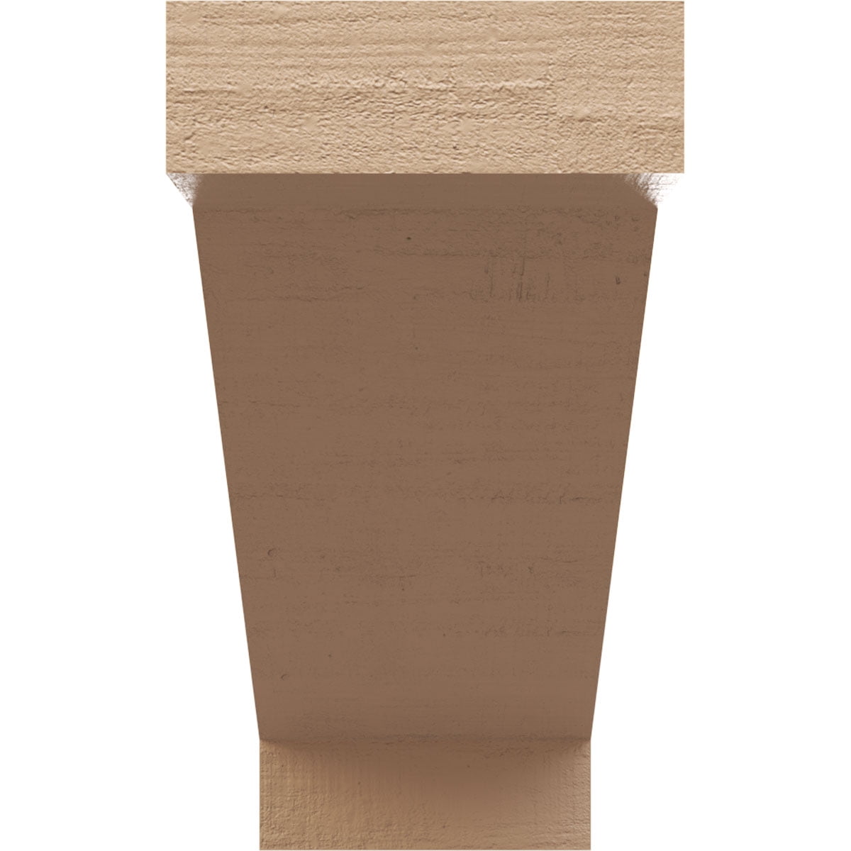 2"W x 6"D x 4"H Classic Burlington Rough Cedar Woodgrain TimberThane Corbel, Primed Tan