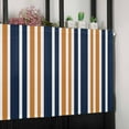 thumbnail image 6 of Orange Navy Blue Striped Valances for Windows Farmhouse Kitchen Curtains Valances Rod Pocket Valance Curtains for Kitchen Windows Modern Minimalist Ombre Lines Window Valances for Bathroom 42"x18", 6 of 6