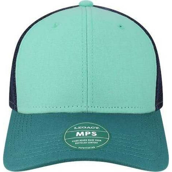 Legacy MPS Mid-Pro Snapback Trucker Cap - Mint Marine Navy