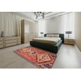 thumbnail image 4 of Ahgly Company Indoor Round Traditional Tangerine Pink Persian Area Rugs, 4' Round, 4 of 6