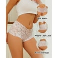 thumbnail image 6 of CuteByte Lace Boyshorts Underwear for Women Cheeky V Waist Breathable Panties 6 Pack S-XXL, 6 of 6