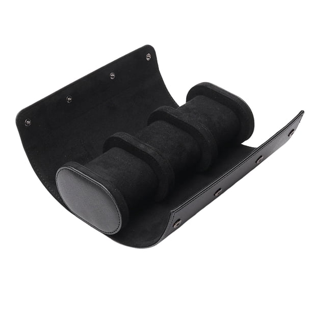 Caja de almacenamiento para relojes jinwen organizador de relojes cuero PU estilo Retro portátil Negro