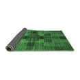 thumbnail image 2 of Ahgly Company Indoor Round Checkered Emerald Green Modern Area Rugs, 7' Round, 2 of 4