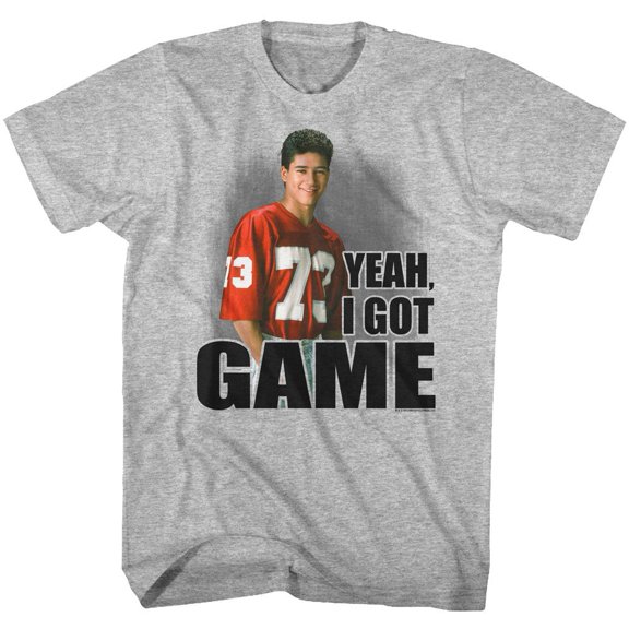 Saved By The Bell I Got Game Gray Heather Adult T-Shirt 4Xl
